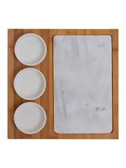 Maison by Premier 5 Piece White Marble And Ceramic Serving Board - Image 4 of 5