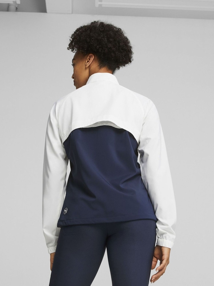 Puma White Monterey Womens Golf Windbreaker Jacket - Image 2 of 5