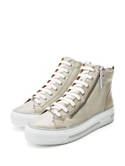 Темно-синий - Moda in Pelle Annaken High Top Chunky Lace-Up Leather Trainers - Image 2 of 4