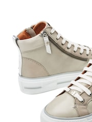 Темно-синий - Moda in Pelle Annaken High Top Chunky Lace-Up Leather Trainers - Image 4 of 4