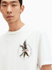 All Saints White Fret Short Sleeve Crew T-Shirt - Image 4 of 6