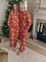 Red Matching Family Womens Christmas Reindeer Pyjamas - Image 4 of 10