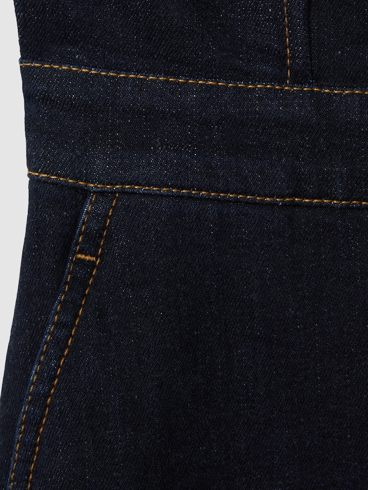 Reiss Indigo Tiggie Denim Strapless Wide Leg Jumpsuit - Image 6 of 6