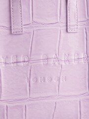 Ted Baker Purple Gatocon Croc Effect Mini Icon Bag - Image 3 of 6