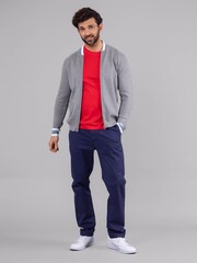 Lakeland Leather Grey Clothing Wade Knitted Bomber Jacket - Image 7 of 7