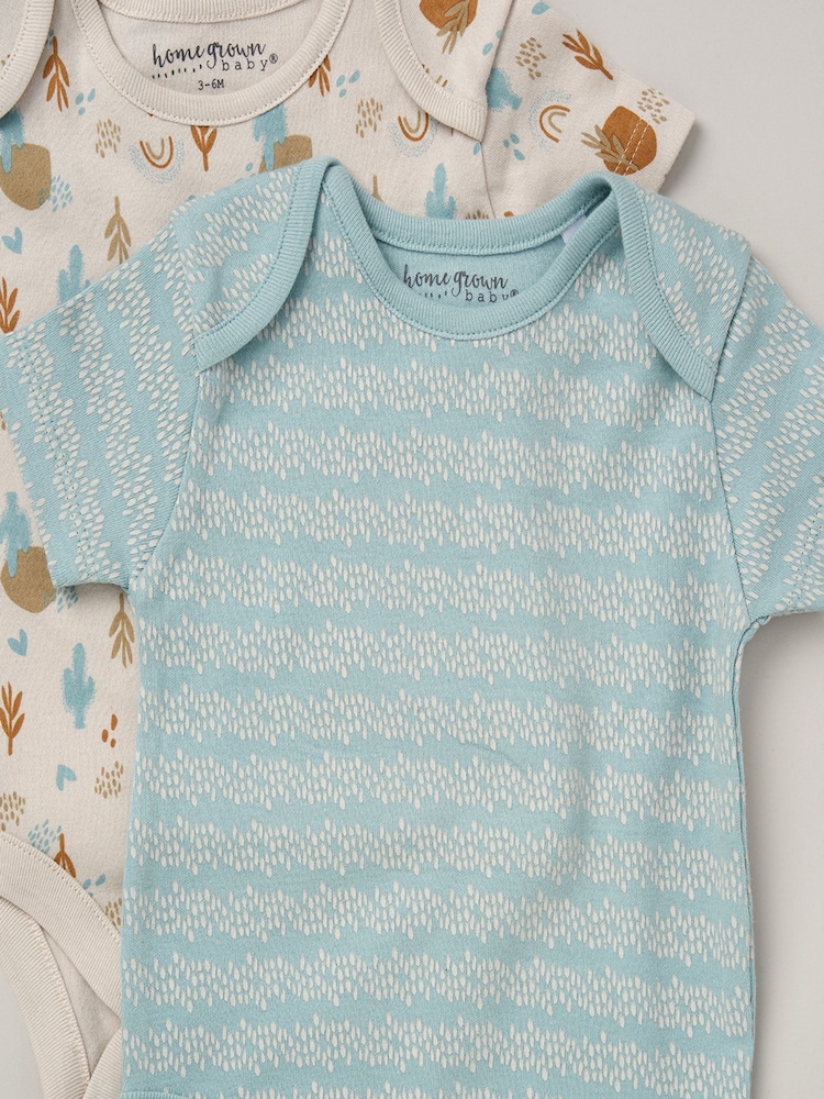 Homegrown Printed White Bodysuit Set 3 Pack - Image 5 of 5