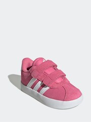 adidas Pink/White VL Court 3.0 Trainers - Image 2 of 9