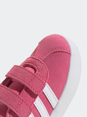 adidas Pink/White VL Court 3.0 Trainers - Image 6 of 9