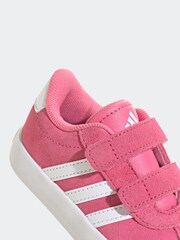 adidas Pink/White VL Court 3.0 Trainers - Image 7 of 9