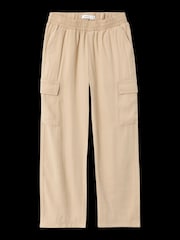Name It Cream Elasticated Waist Cargo Trousers - Image 3 of 5
