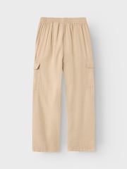 Name It Cream Elasticated Waist Cargo Trousers - Image 4 of 5