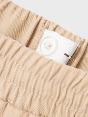 Name It Cream Elasticated Waist Cargo Trousers - Image 5 of 5