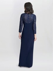 Gina Bacconi Blue Isla Maxi Dress With Twist Front - Image 2 of 5