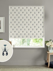 Sophie Allport White Lobster Made to Measure 100% Cotton Roman Blinds - Image 1 of 6