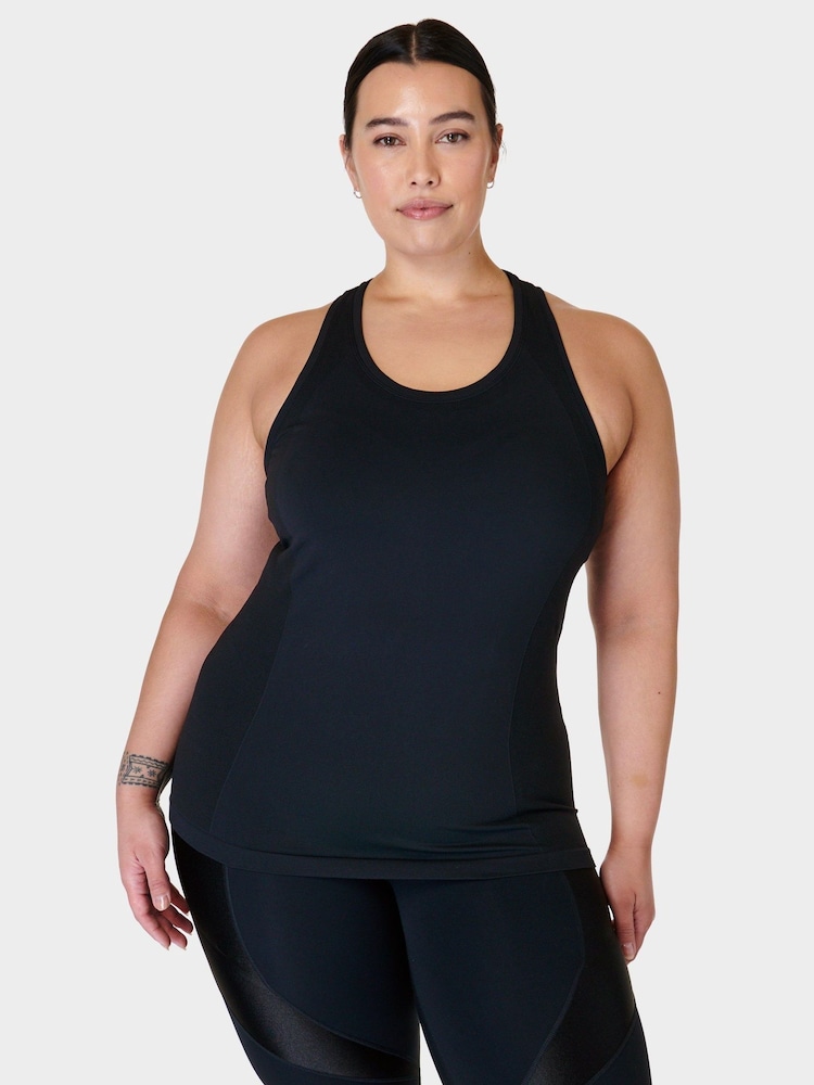Sweaty Betty Black Athlete Seamless Workout Tank Top - Image 1 of 6