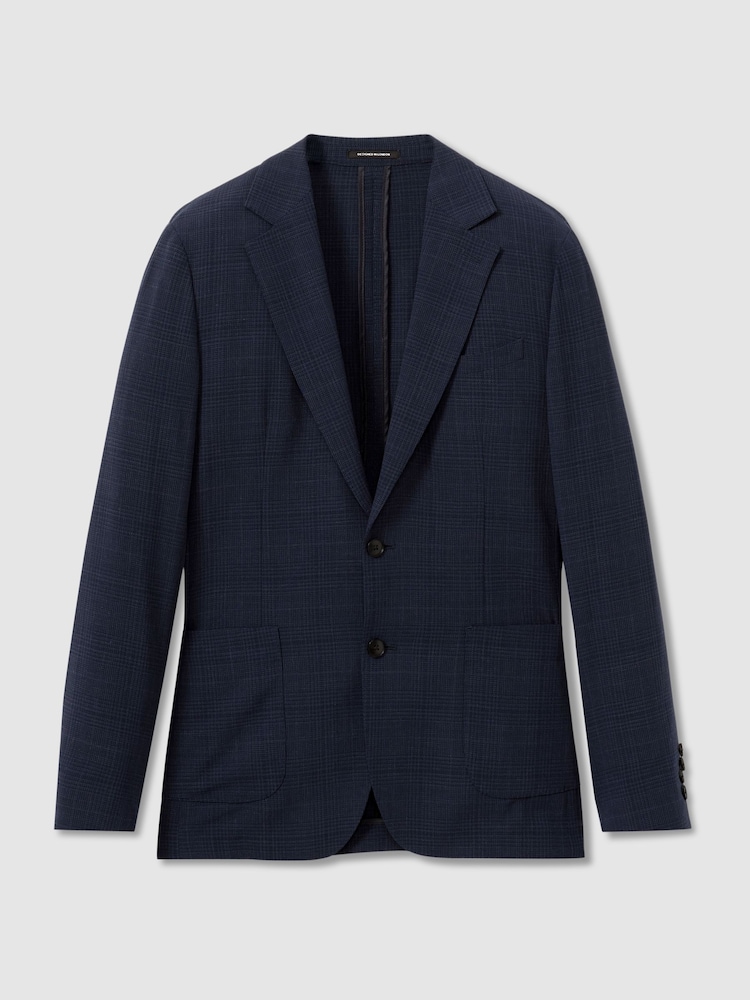 Reiss Однобортный блейзер в клетку Charles - Image 2 of 7