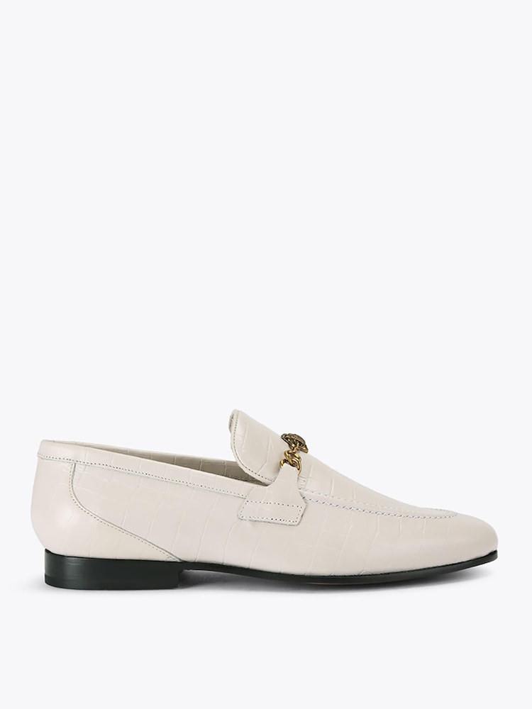 Kurt Geiger London Cream ALTON CROC Shoes - Image 1 of 4 Kurt Geiger London Cream ALTON CROC Shoes - Image 1 of 4