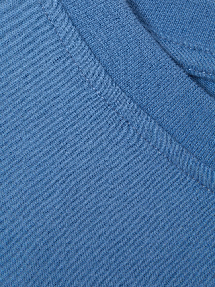 Reiss Blue Lois Cotton Crew Neck T-Shirt - Image 5 of 5