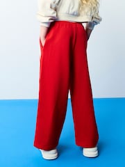 Red Wide Leg Popper Joggers (3-16yrs) - Image 4 of 7