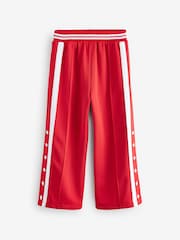 Red Wide Leg Popper Joggers (3-16yrs) - Image 5 of 7