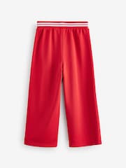 Red Wide Leg Popper Joggers (3-16yrs) - Image 6 of 7