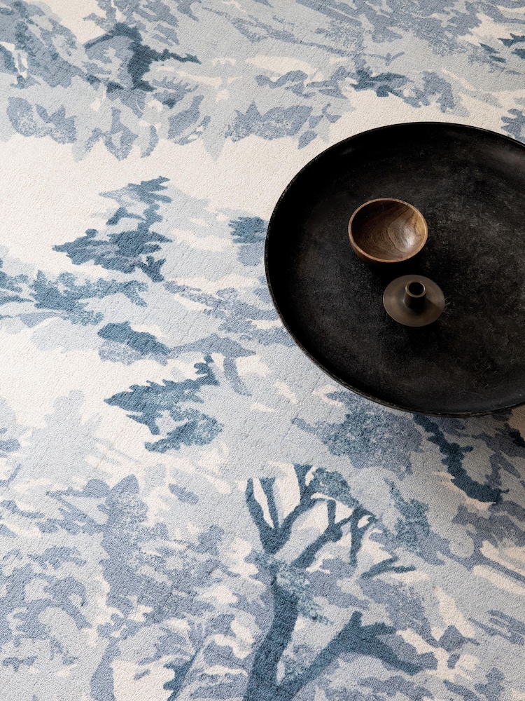 Ted Baker Blue Landscape 100% Cotton Rug - Image 2 of 4