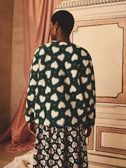 Cath Kidston Green Lace Hearts Borg Jacket - Image 2 of 5