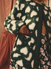 Cath Kidston Green Lace Hearts Borg Jacket - Image 4 of 5