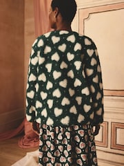 Cath Kidston Green Lace Hearts Borg Jacket - Image 5 of 5