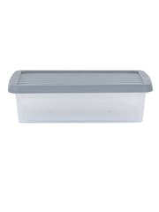 Wham Clear Steel Set of 6 8L Stackable Plastic Storage Box & Lid - Image 3 of 5