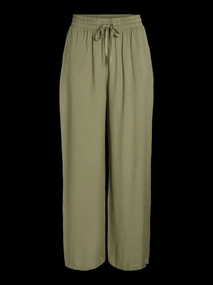 VILA Green Linen Trousers - Image 2 of 3