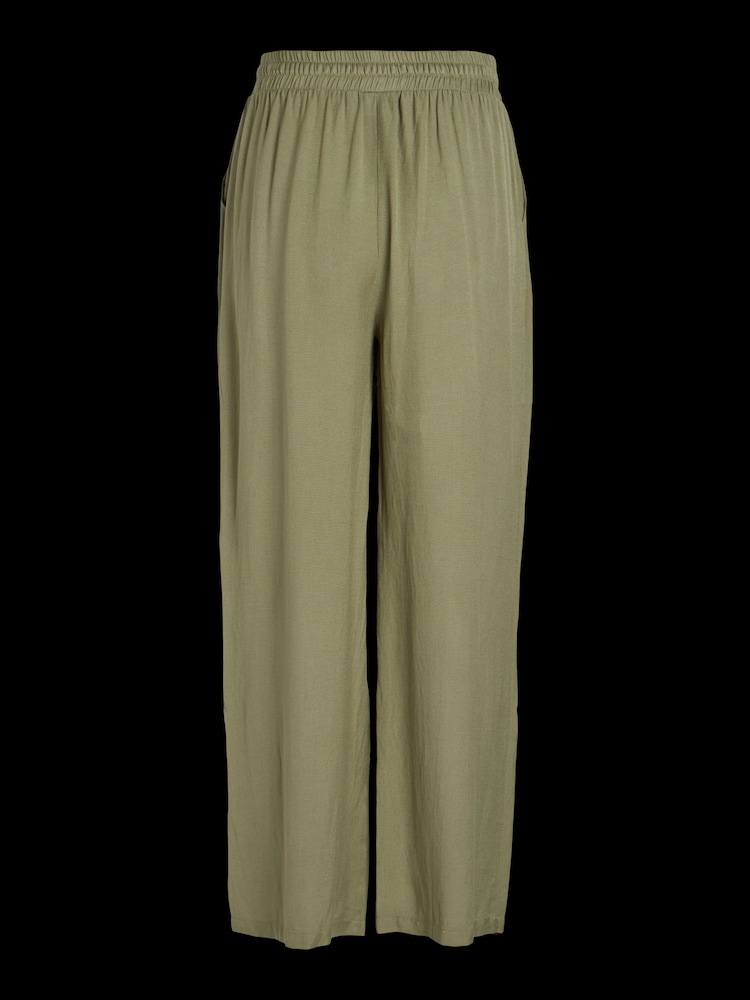 VILA Green Linen Trousers - Image 3 of 3