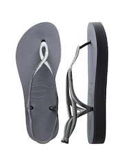 Havaianas Grey Luna Flatform Sandals - Image 1 of 8