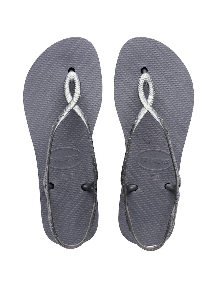 Havaianas Grey Luna Flatform Sandals - Image 2 of 8