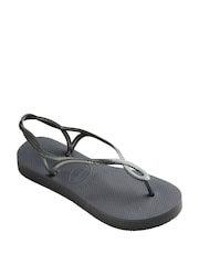 Havaianas Grey Luna Flatform Sandals - Image 3 of 8