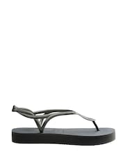 Havaianas Grey Luna Flatform Sandals - Image 4 of 8