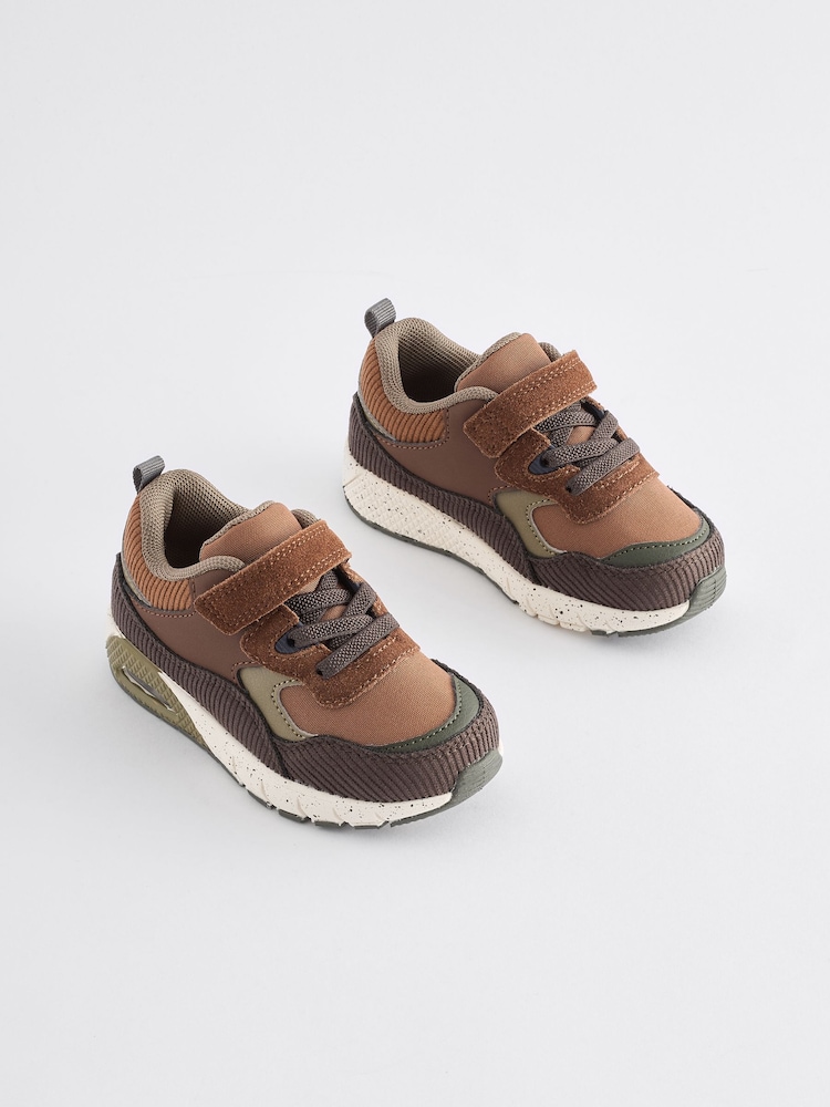 Tan Brown Elastic Lace Trainers - Image 1 of 5 Tan Brown Elastic Lace Trainers - Image 1 of 5