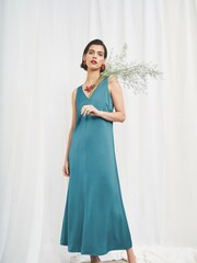 Seasalt Cornwall Blue Wild Clematis Dress - Image 4 of 9