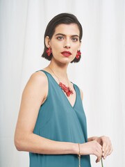 Seasalt Cornwall Blue Wild Clematis Dress - Image 5 of 9