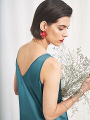 Seasalt Cornwall Blue Wild Clematis Dress - Image 6 of 9