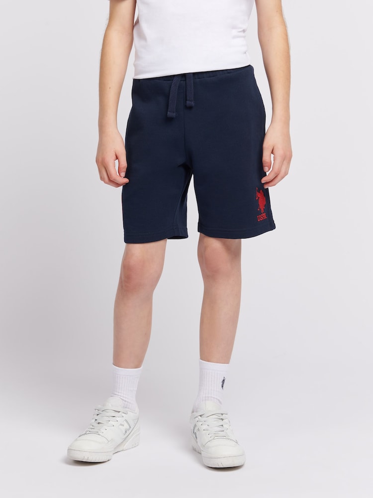 U.S. Polo Assn. Blue Boys 100% Cotton Player 3 Sweat Shorts - Image 1 of 7