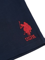 U.S. Polo Assn. Blue Boys 100% Cotton Player 3 Sweat Shorts - Image 7 of 7