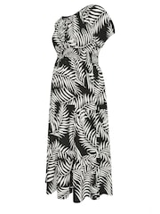 Yours Curve Black Maternity Leaf Print Maxi Dress - Image 6 of 6
