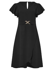 Yours Curve London Buckle Dipped Hem средних размеров платья - Изображение 5 из 5