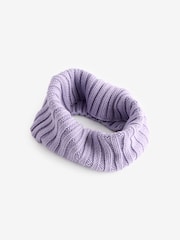 Lilac Purple Ribbed Knitted Snood (1-16yrs) - Image 3 of 5