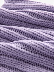 Lilac Purple Ribbed Knitted Snood (1-16yrs) - Image 5 of 5