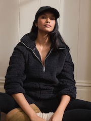 Black Borg Half Zip Jacket - Image 1 of 9