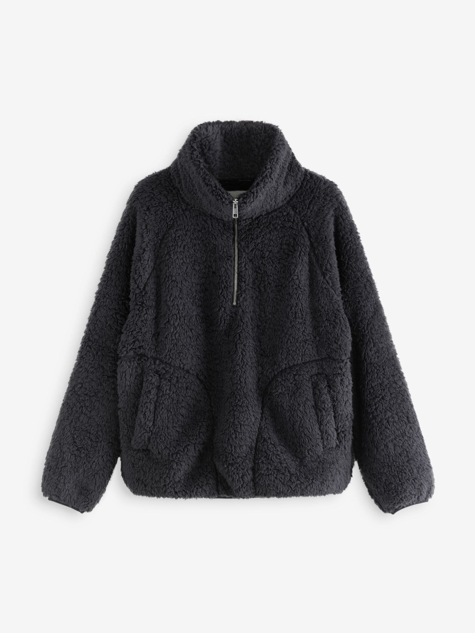 Borg jacket black on sale