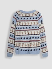 Jojo Maman Bébé Moški božič Scene Fair Isle Pattern pulover - Slika 2 iz 3