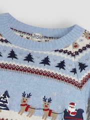 Jojo Maman Bébé Moški božič Scene Fair Isle Pattern pulover - Slika 3 iz 3